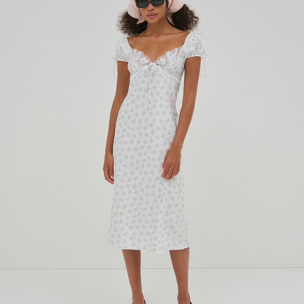 For Love & Lemons Sweet Escape Eyelet Slip Dress